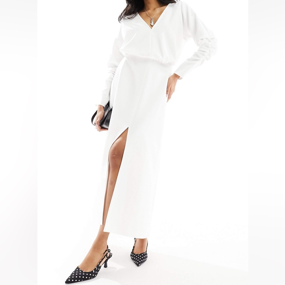 ASOS White Long Sleeve Dress